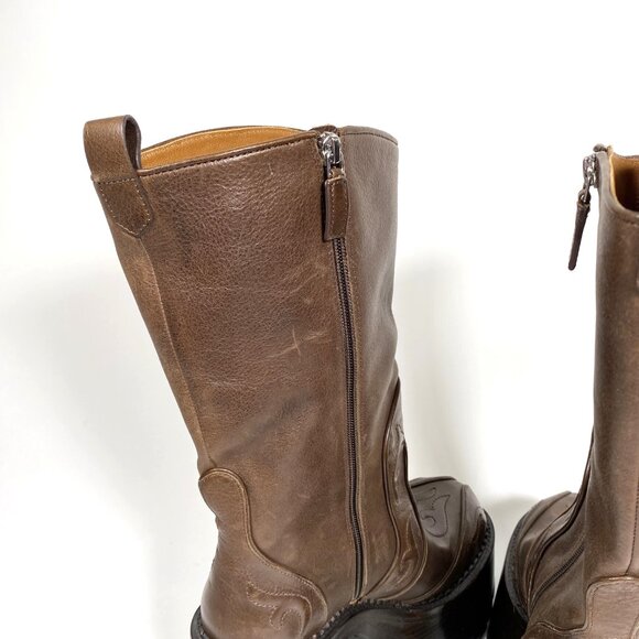 HEAVEN by MARC JACOBS Brown Leather 'Margaret' Platform Boots   *AS IS* - Picture 8 of 15